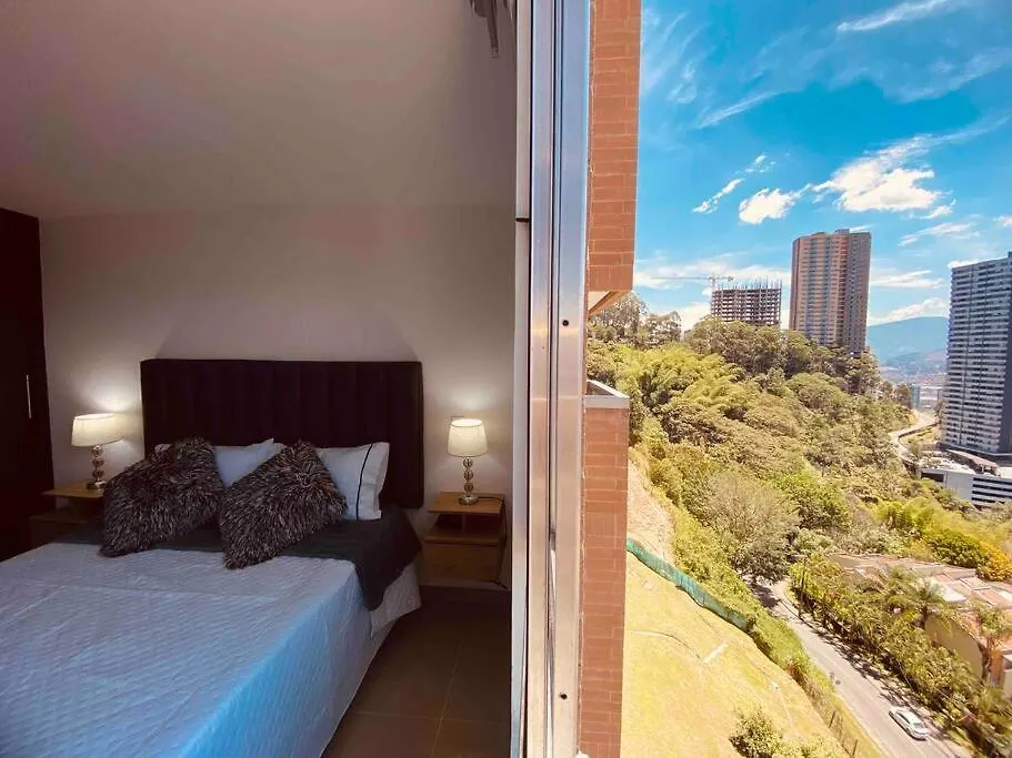 公寓 麦德林Poblado, Aire Acondicionado, Piscina, Vista, Gym公寓